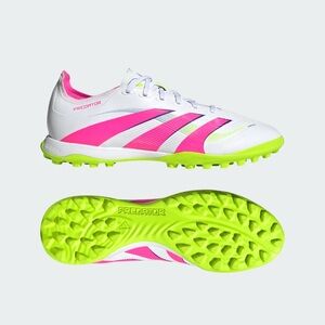 Adidas Predator White and Neon Pink soccer shoes